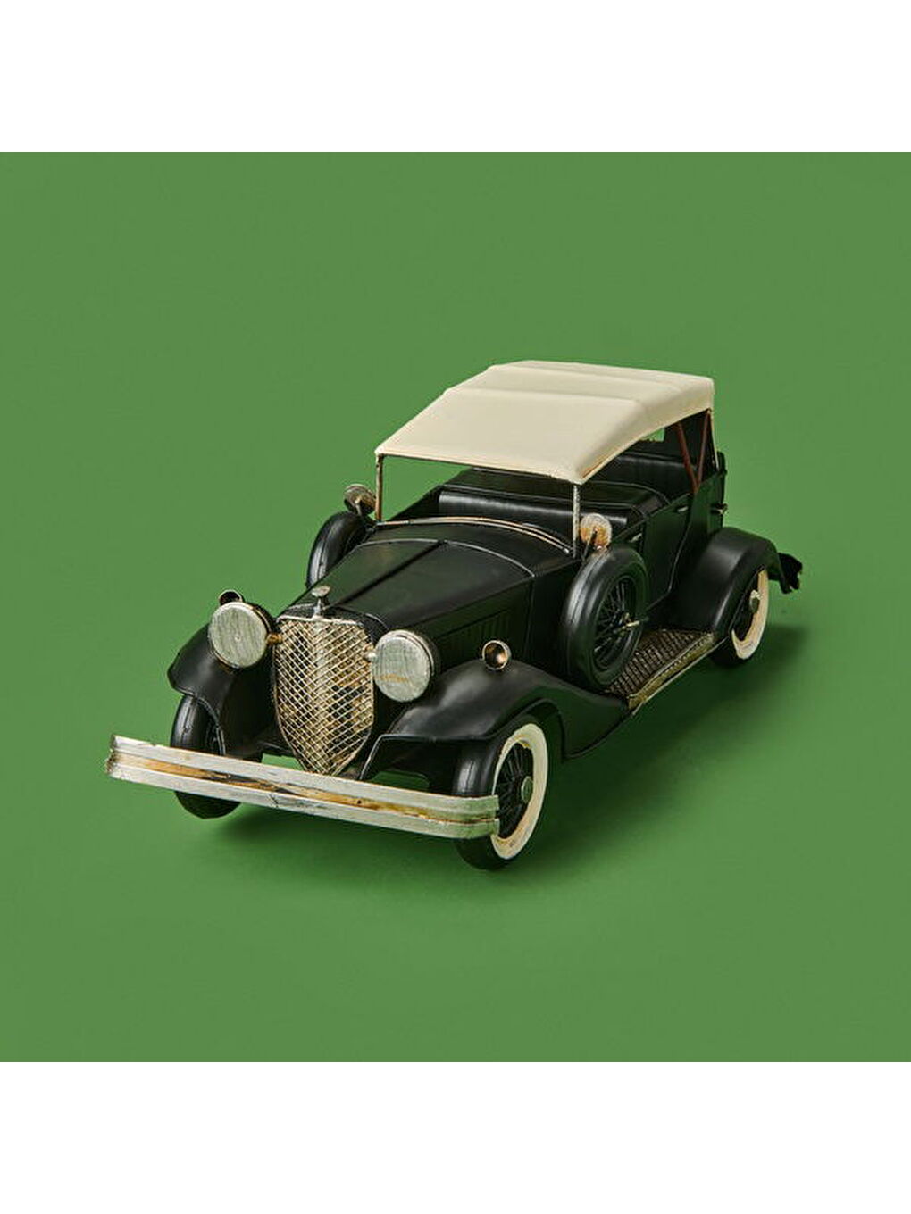 Dekoratif Metal Araba - Siyah - 30x8 cm