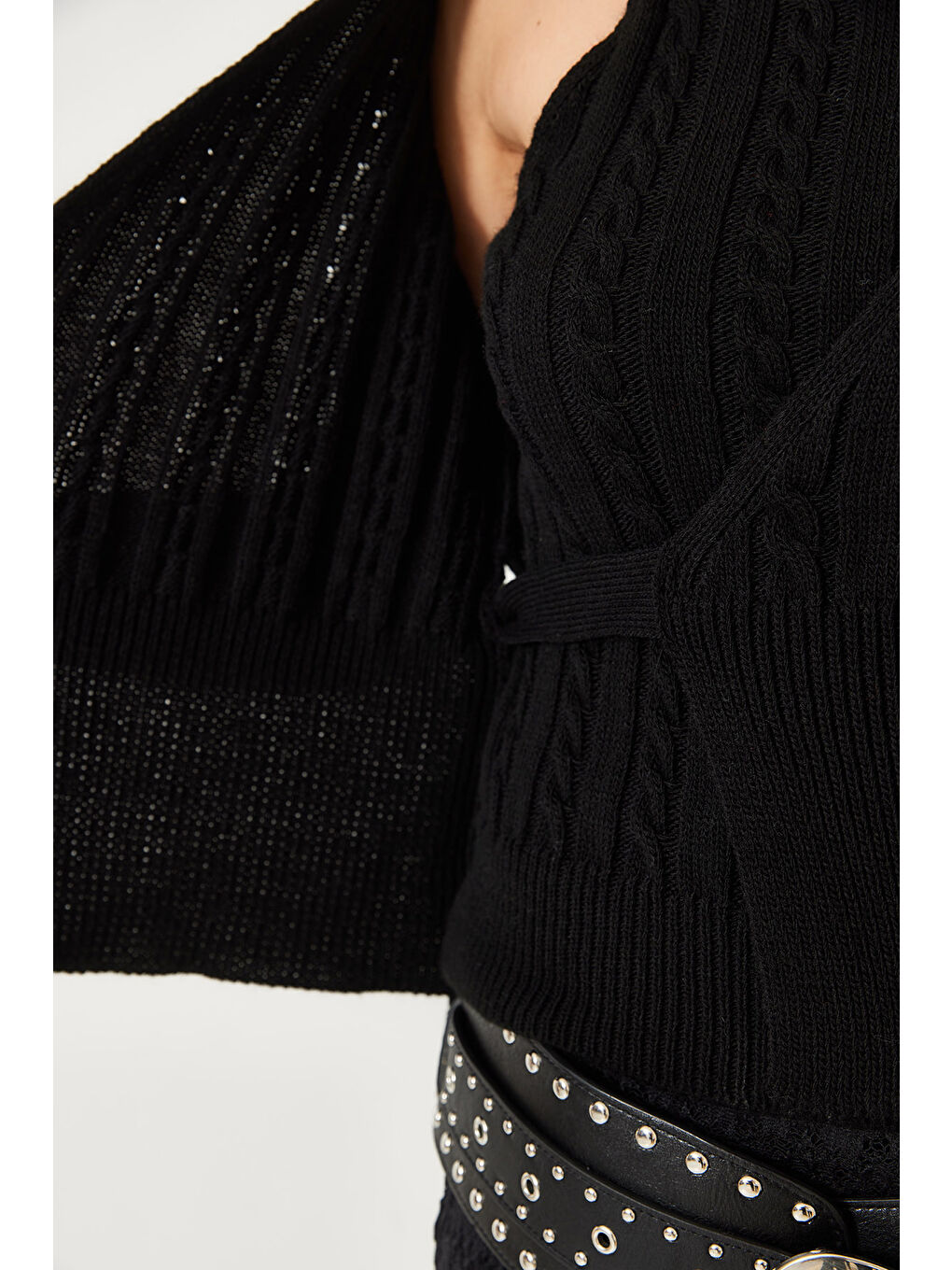 Siyah Kadın Triko İkili Takım-5