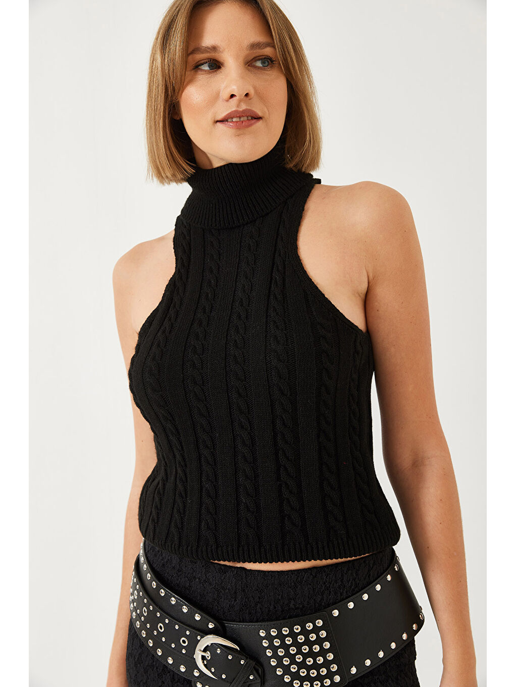 Siyah Kadın Triko İkili Takım-6