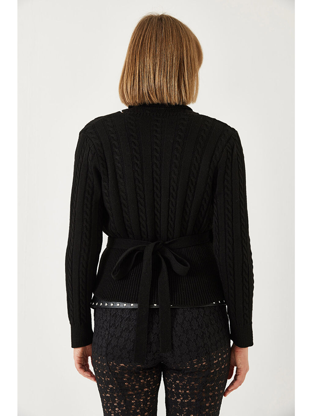 Siyah Kadın Triko İkili Takım-7