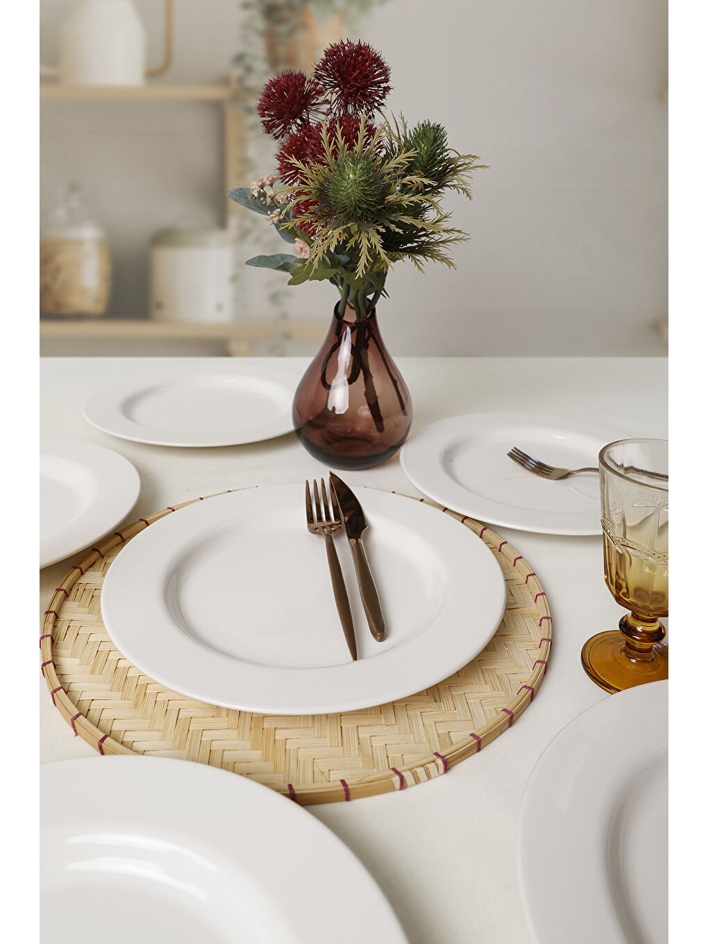 Beyaz Assos Servis Tabağı 28 Cm 6 Adet-1