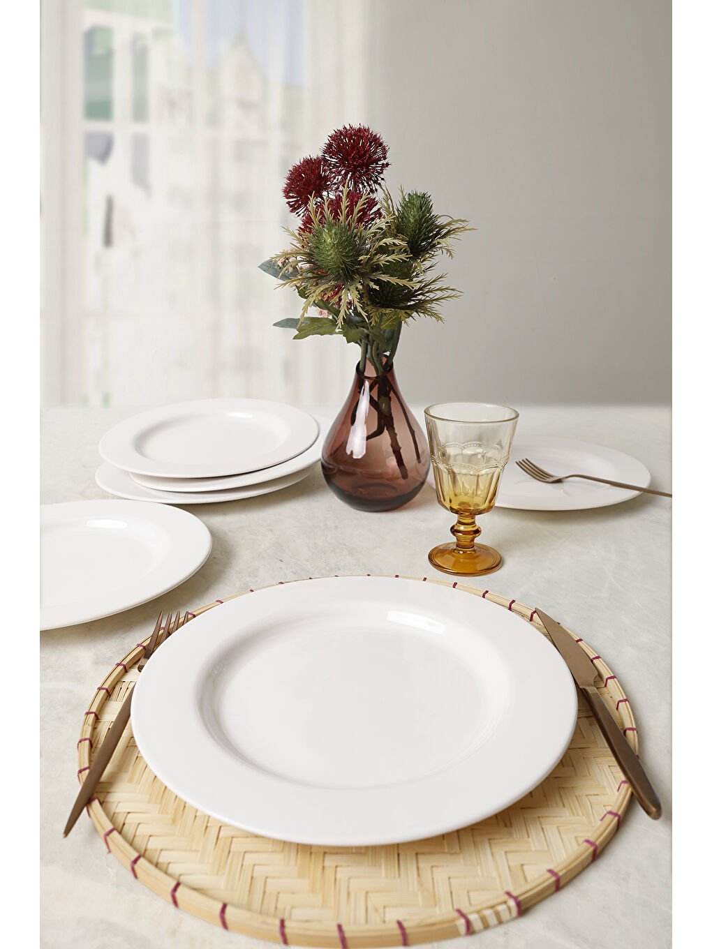 Beyaz Assos Servis Tabağı 28 Cm 6 Adet-2