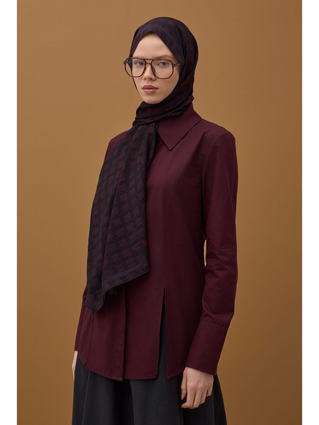 Kahverengi Vintage Loom Şal