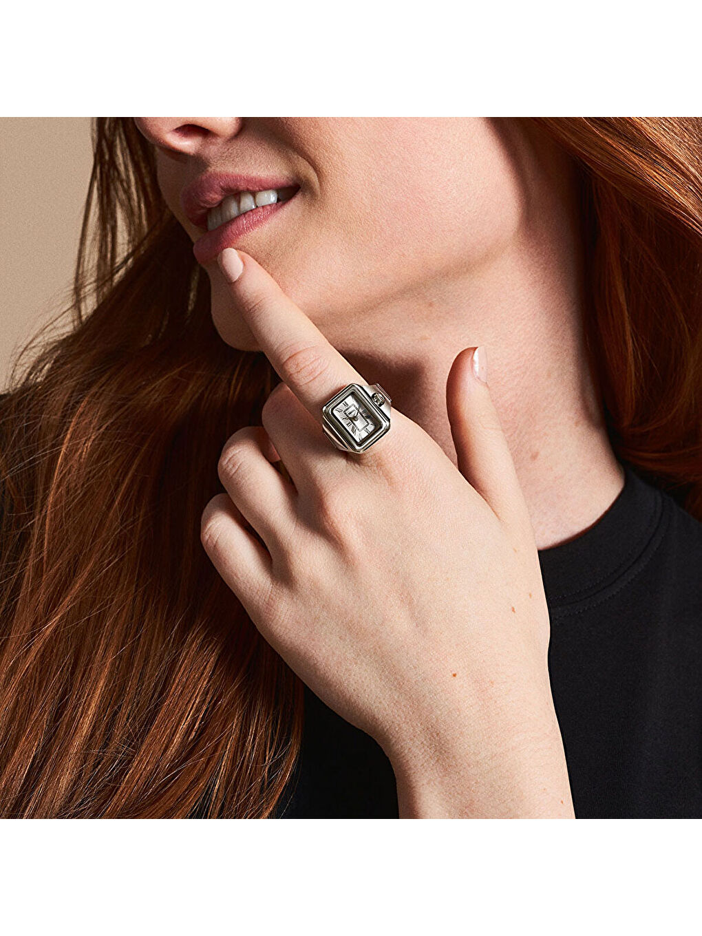 Gri FES5344 Kadın Yüzük Saat-3