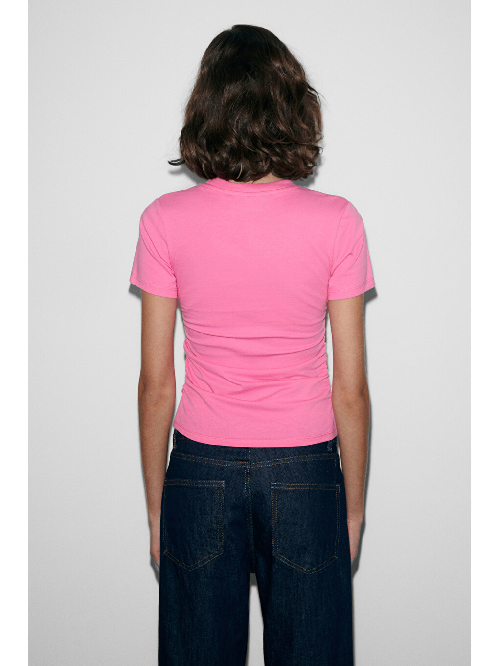 Vunıka Kadın Yumuşak Kumaşlı Baskı Detaylı Slim Fit Pembe T-shirt-5