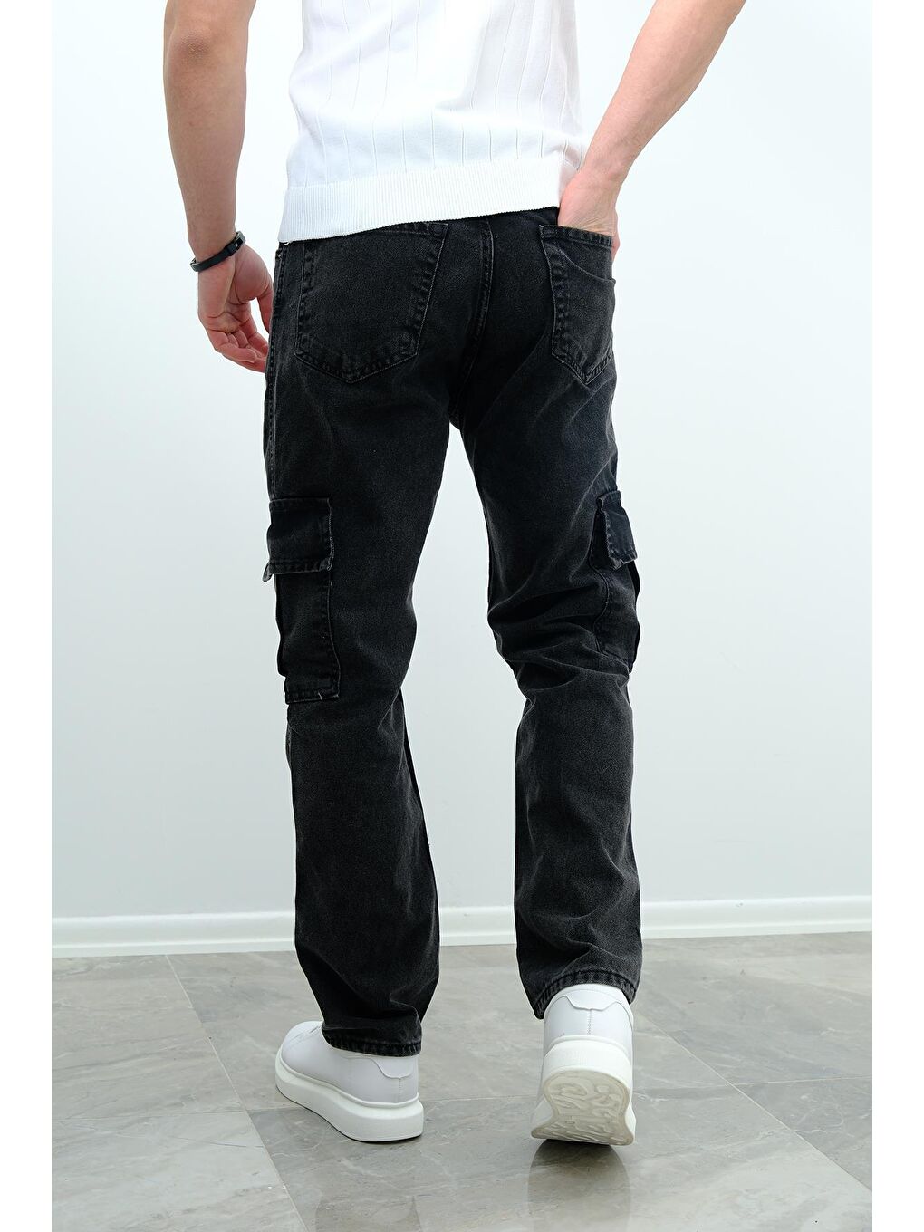 Oksit Gri Cio 1250 Komando Baggy Fit  jean Kargo Pantolon - 4