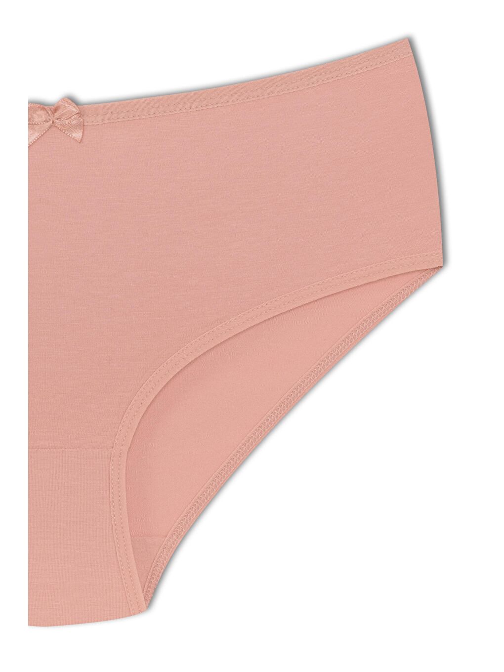 Pembe Pamuklu Yüksek Bel Basic Kadın Külot-1