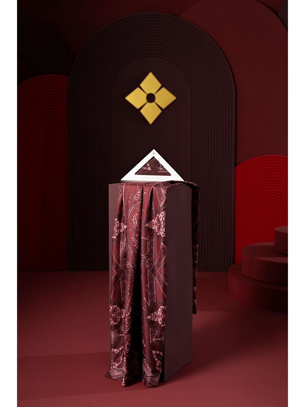 Bordo Kadın Teos Soft Şal