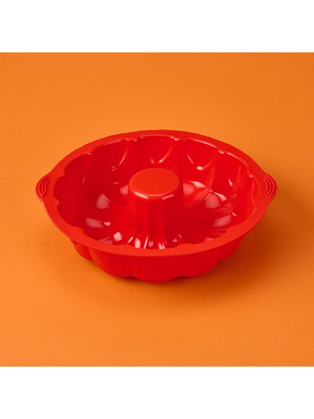 Klasik Kek Kalıbı - Kırmızı - 25 cm