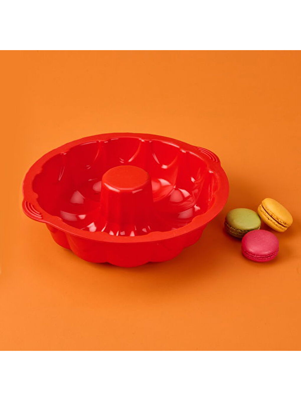 Klasik Kek Kalıbı - Kırmızı - 25 cm-1