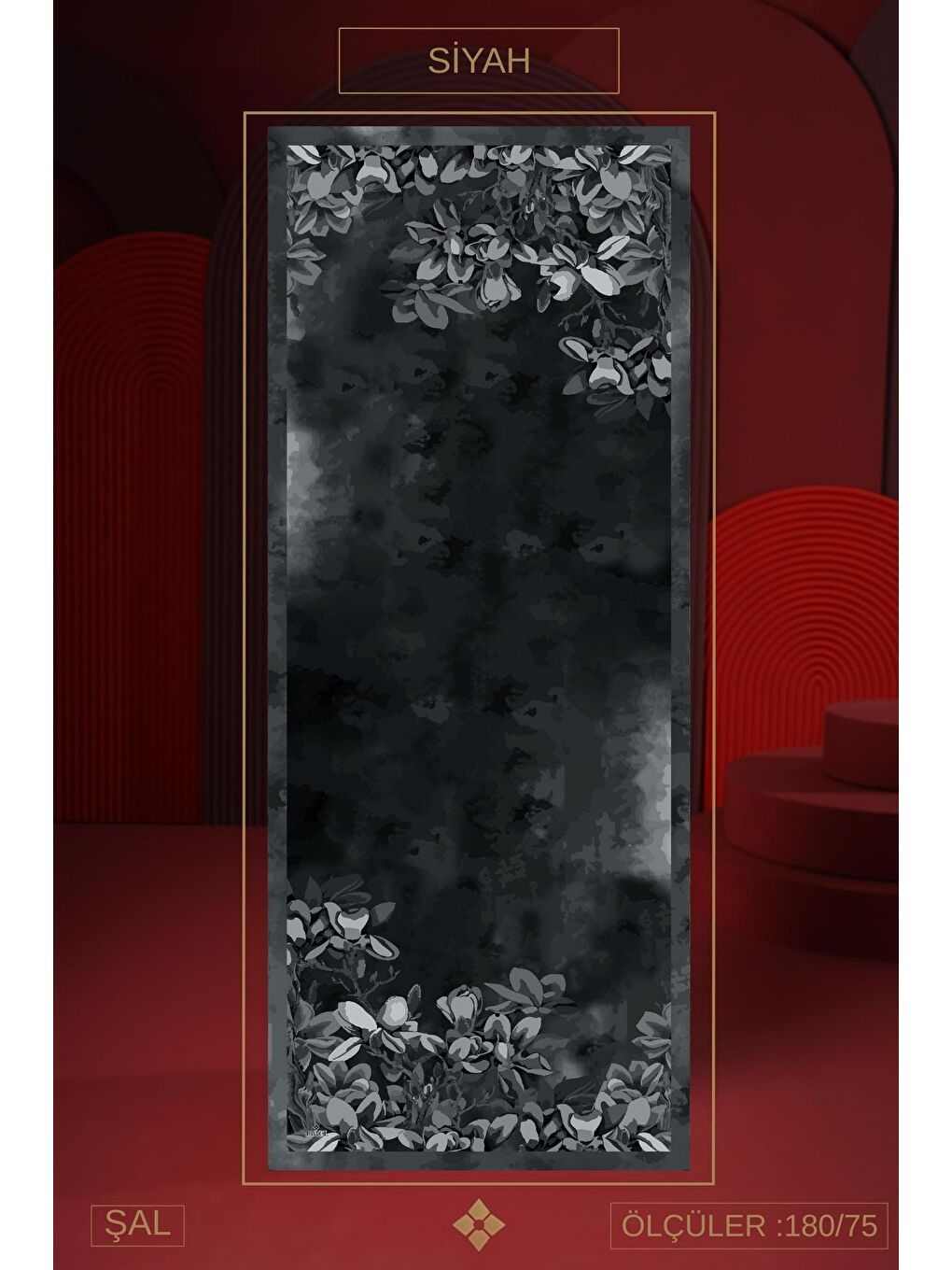 Siyah Kadın Imerion Soft Şal-1