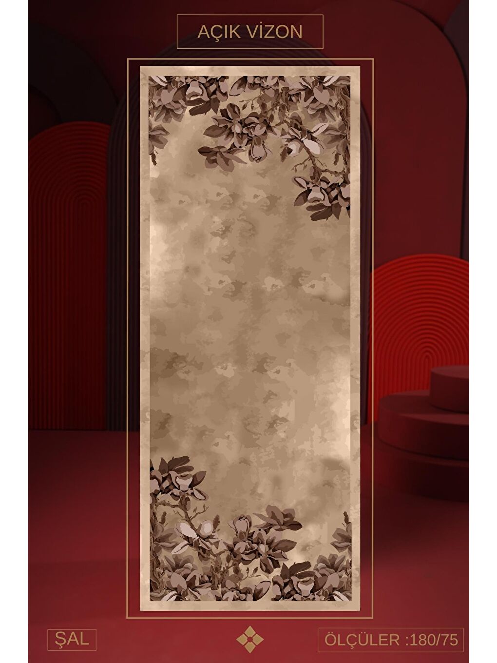 Kahverengi Kadın Imerion Soft Şal-1