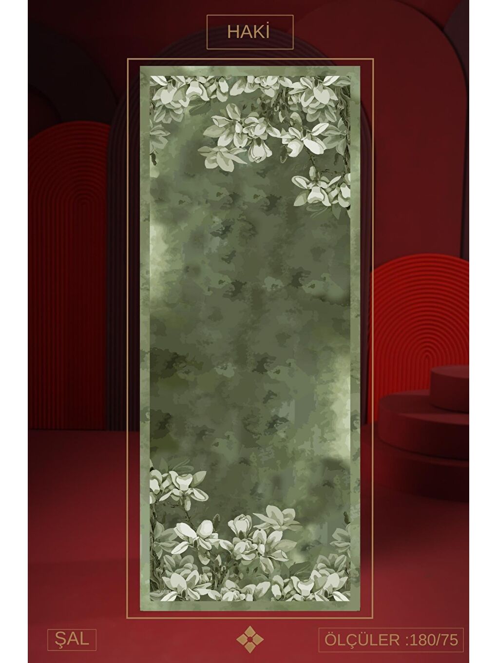 Haki Kadın Imerion Soft Şal-1