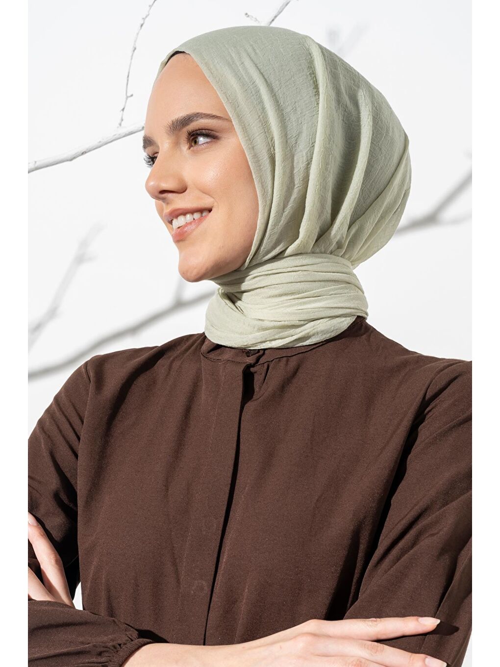 Yeşil Kadın Konfor Şal 195/85 Cm-4