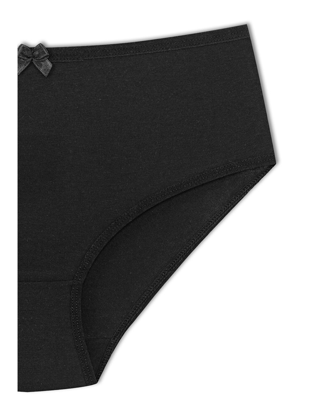 Siyah Pamuklu Yüksek Bel Basic Kadın Külot-1