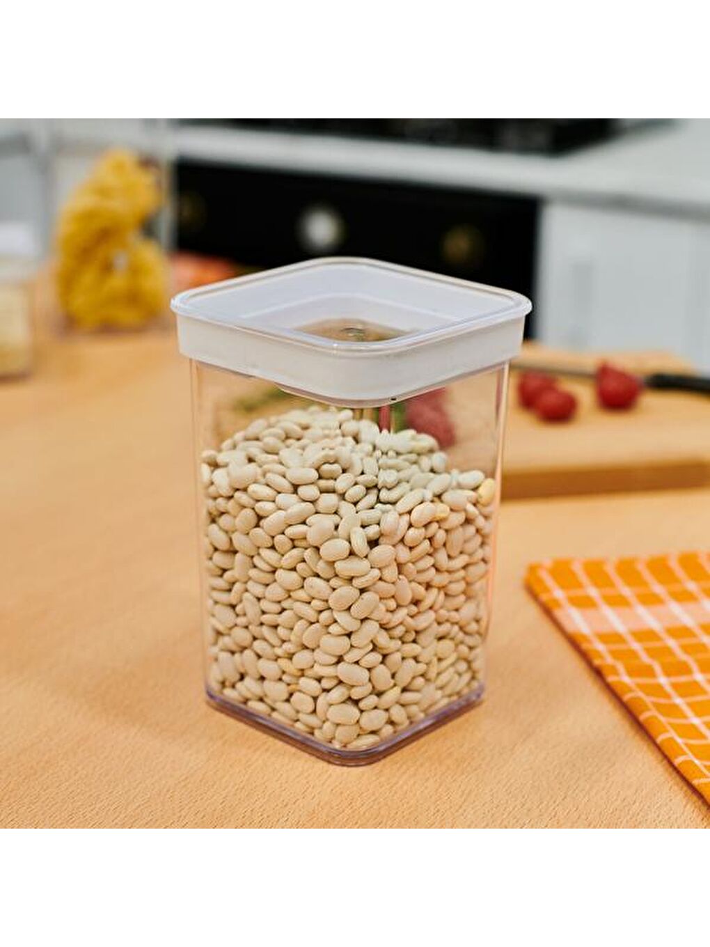 Renksiz System Dikdörtgen Saklama Kabı - 1 lt