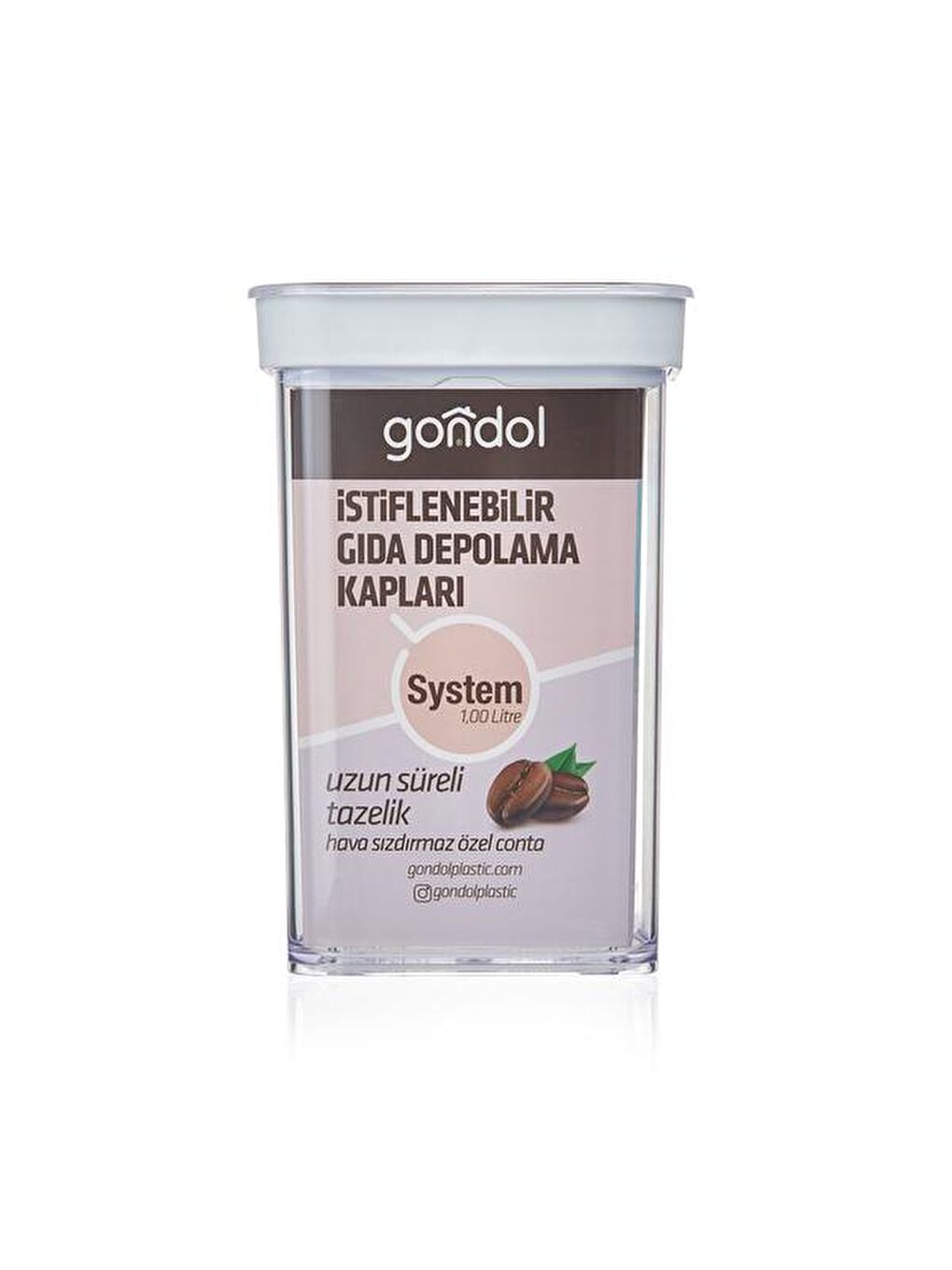 Renksiz System Dikdörtgen Saklama Kabı - 1 lt-2