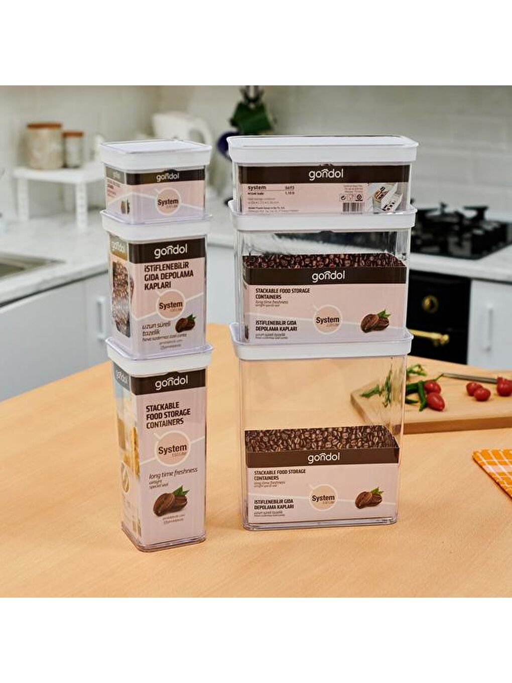 Renksiz System Dikdörtgen Saklama Kabı - 1 lt-4