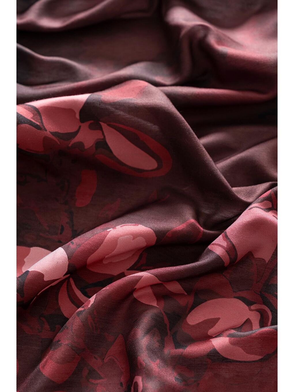 Bordo Kadın Imerion Soft Şal-3