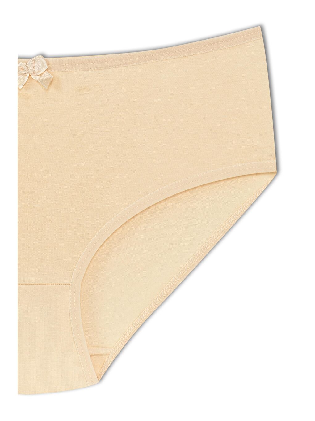 Bej Pamuklu Yüksek Bel Basic Kadın Külot-1