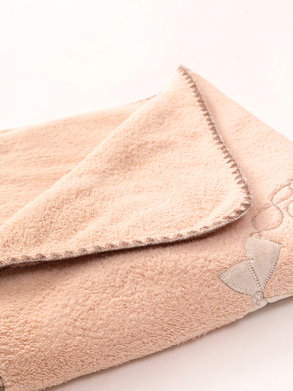 Kahverengi Çift Katlı Welsoft Salıncak Nakışlı Bebek Battaniyesi KAHVE-1