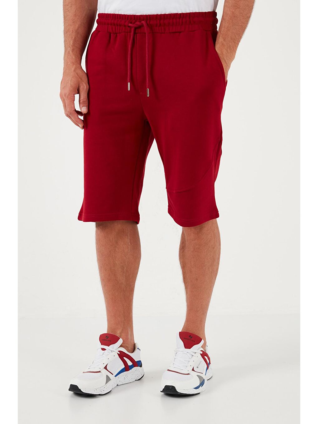 Buratti Bordo Belden Bağlamalı Pamuklu Cepli Regular Fit Erkek Short 5908041 - 1