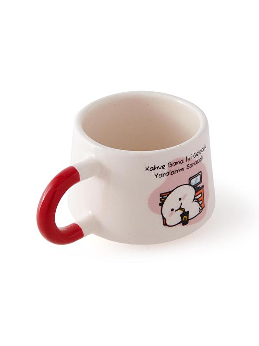 Beyaz Kahve Bana İyi Gelecek Sloganlı Penta Kupa-3