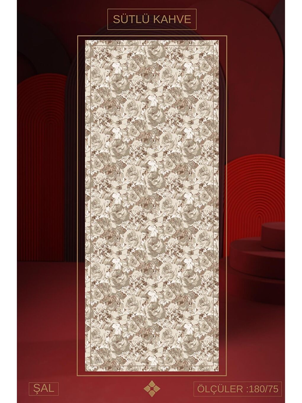 Kahverengi Kadın Alaiye Soft Şal-1