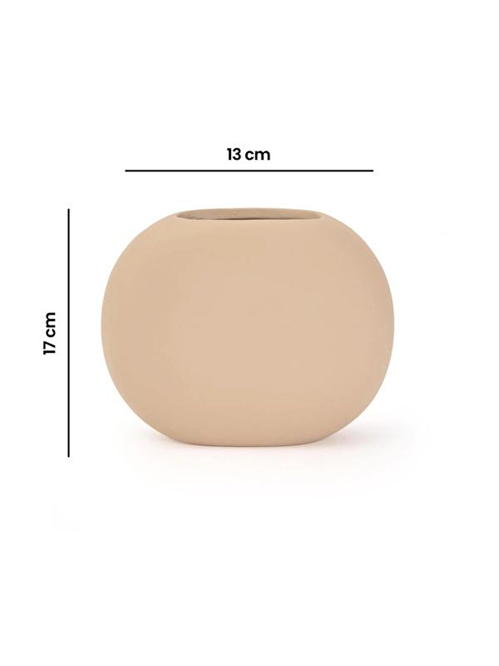 Sydney Vazo - Bej - 17 cm-4