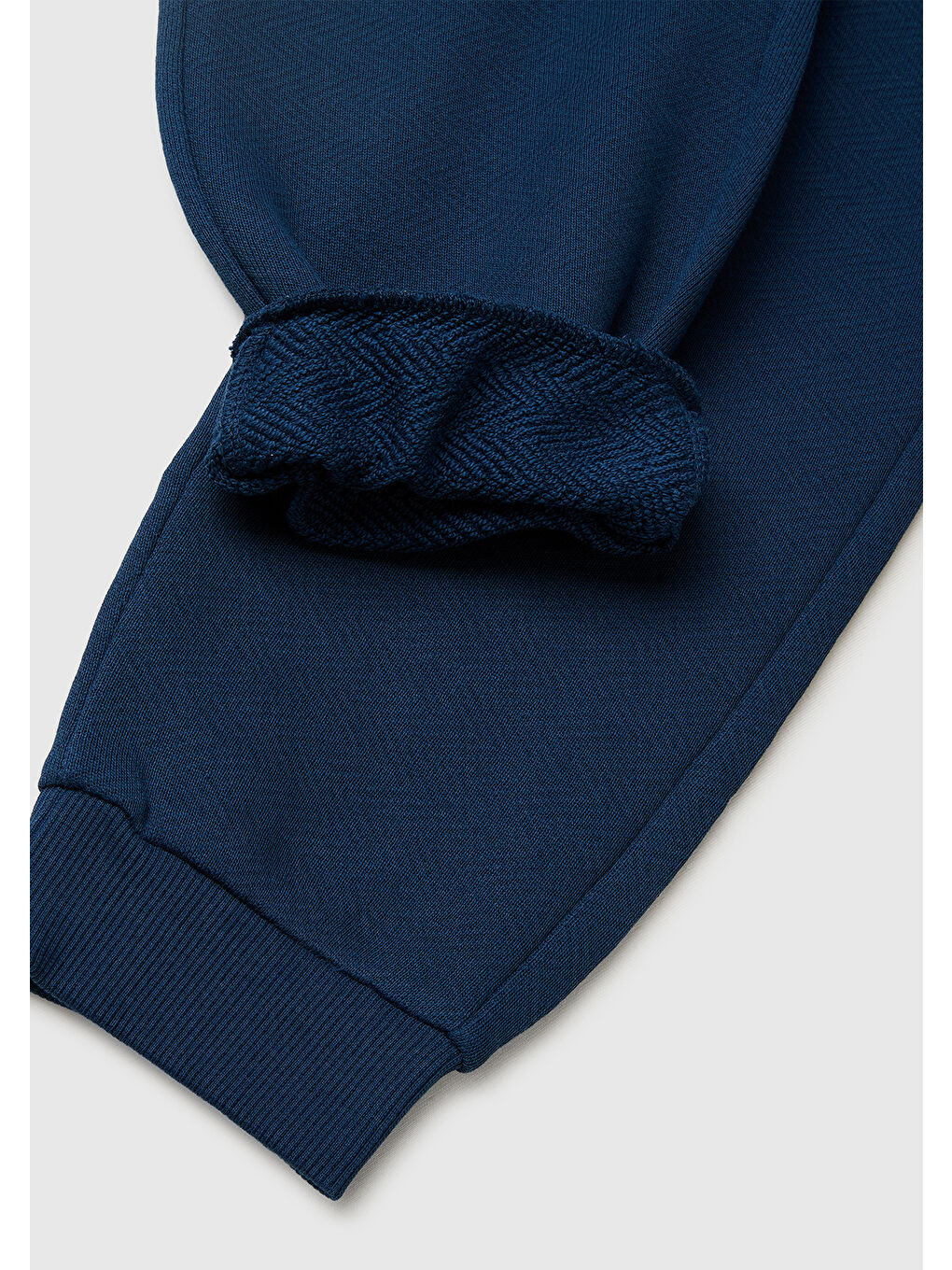 Erkek Çocuk Koyu Lacivert Logo Detaylı Beli Püzgülü Eşofman Altı-2