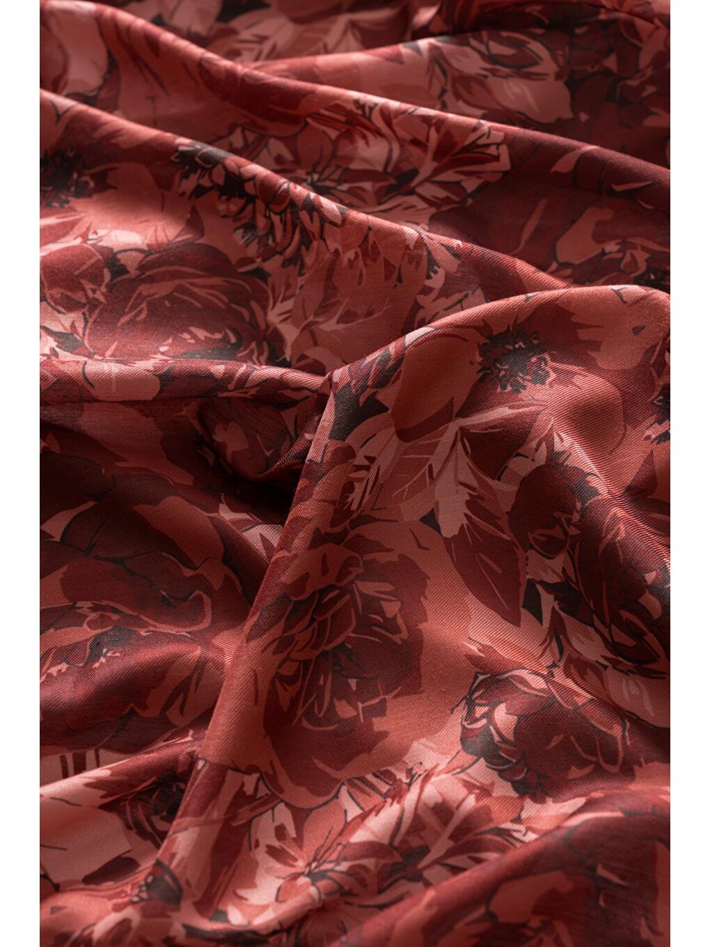 Bordo Kadın Alaiye Soft Şal-3