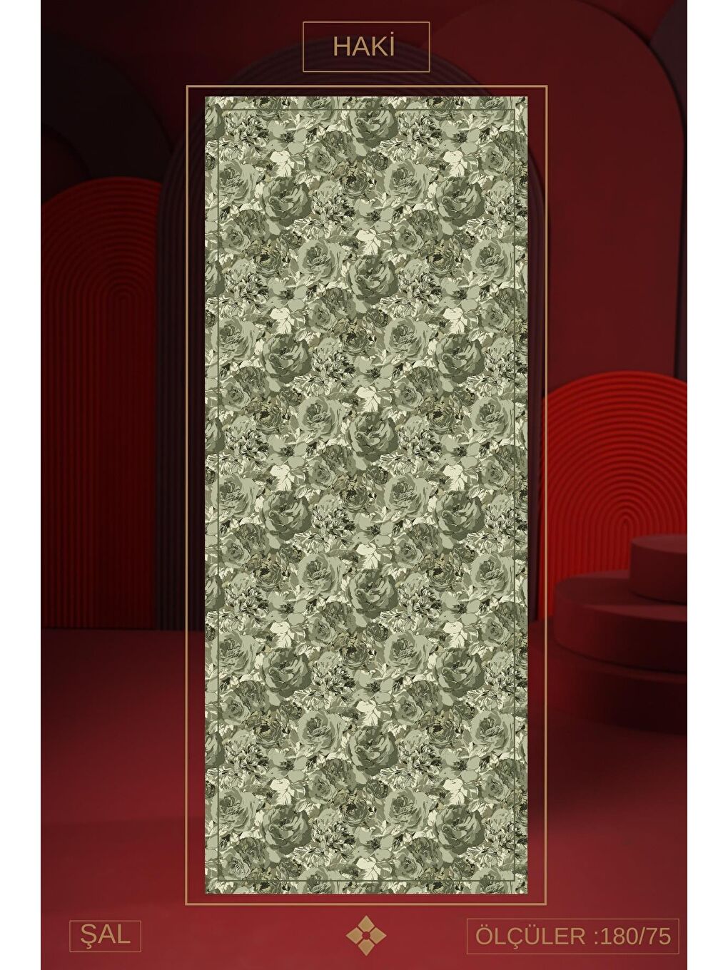 Haki Kadın Alaiye Soft Şal-1