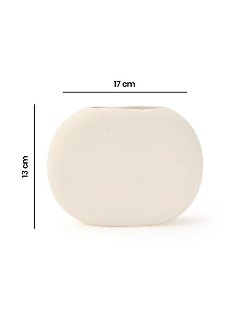 Ekru Sydney Vazo - Krem - 17 cm-4