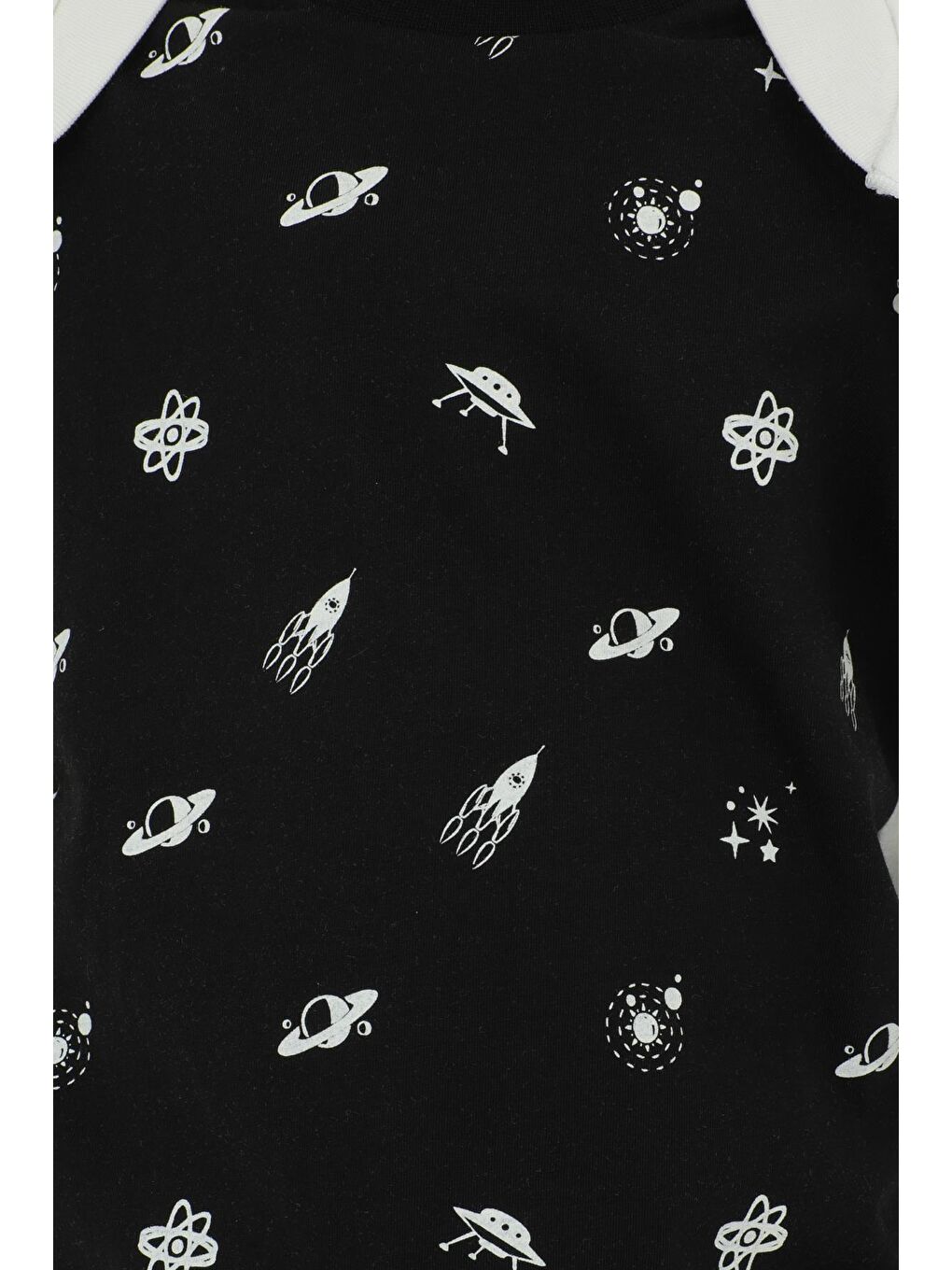 Ekru Bisiklet Yaka Erkek Çocuk T-Shırt Baskı Detaylı 3 Lü Eşofman Takımı-5