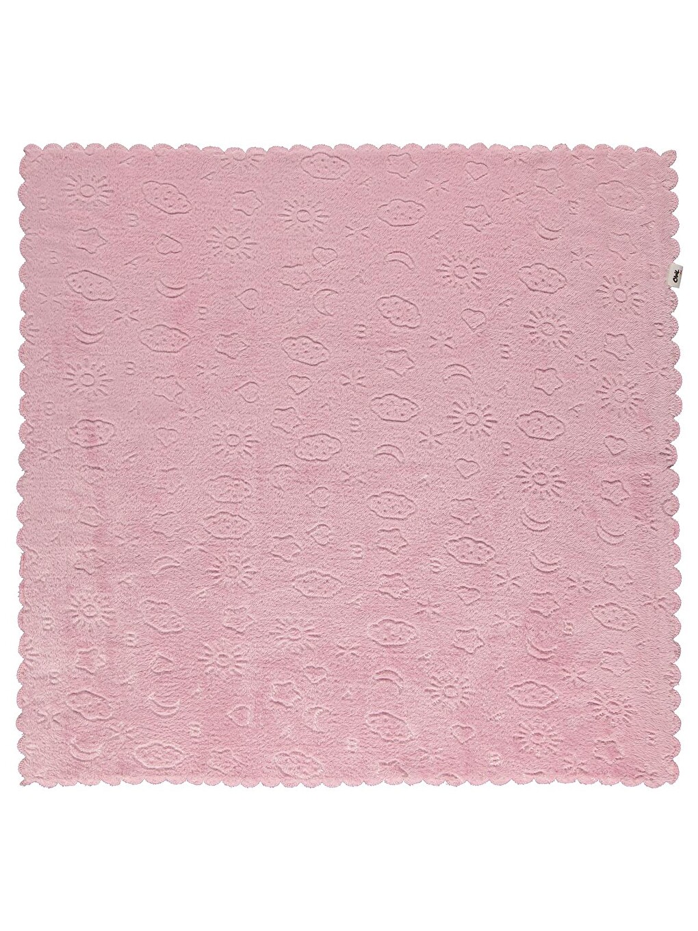 Baby Bulut Desenli 90x90 Cm Battaniye - Pembe-1