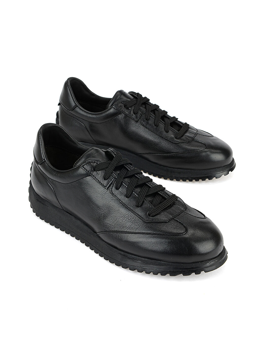 Erkek Hakiki Deri Sneaker 1611026Z229 Siyah-1