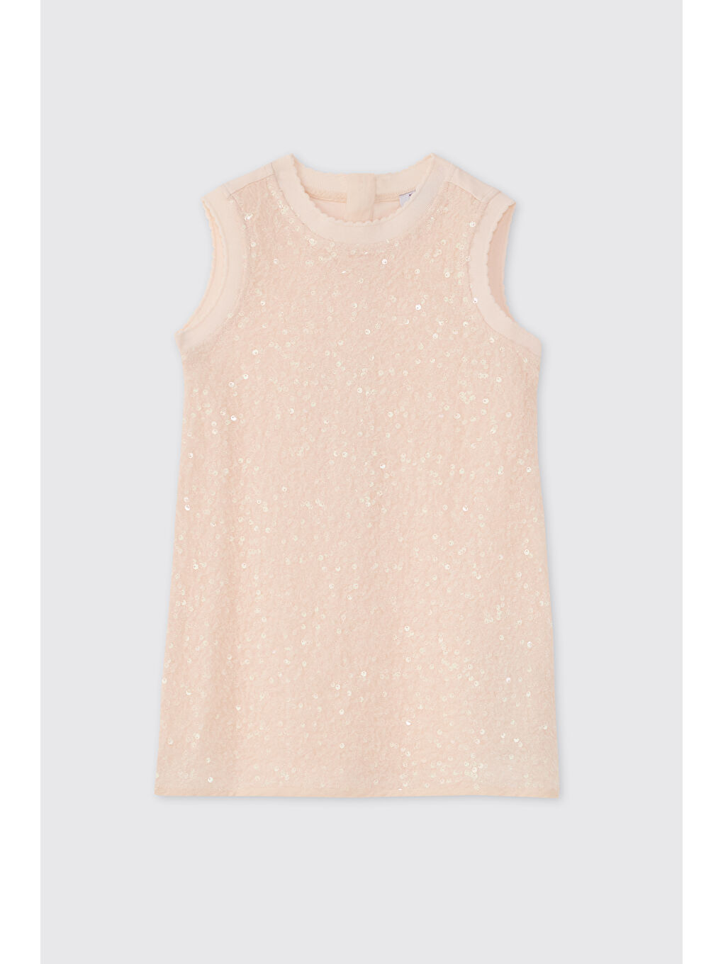 Pembe Kız Çocuk Payetli Pudra Elbise