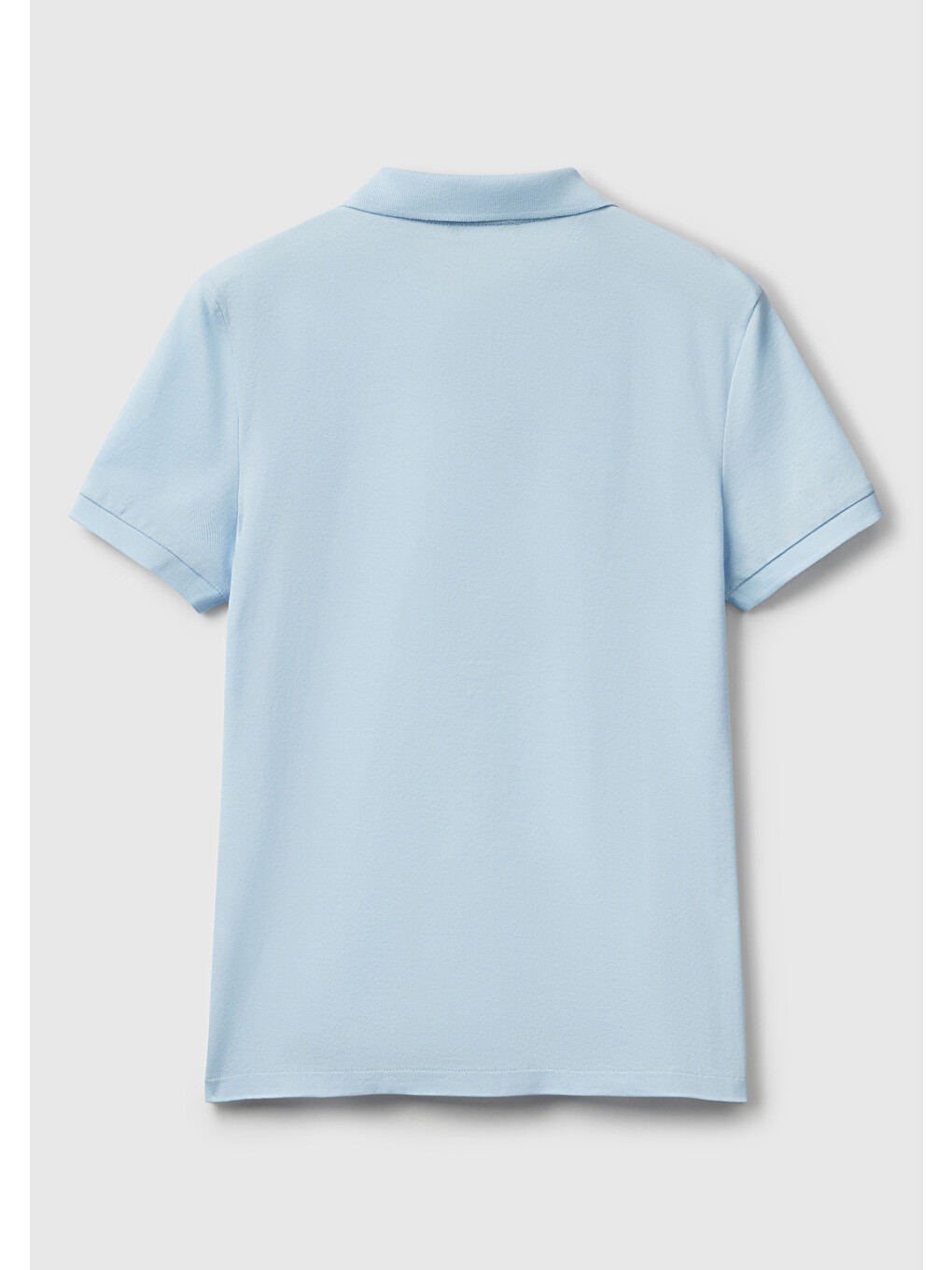 Kadın Açık Mavi Pamuk Karışımlı Sol Önü Logo Nakışlı Slim Fit Polo T-shirt-3