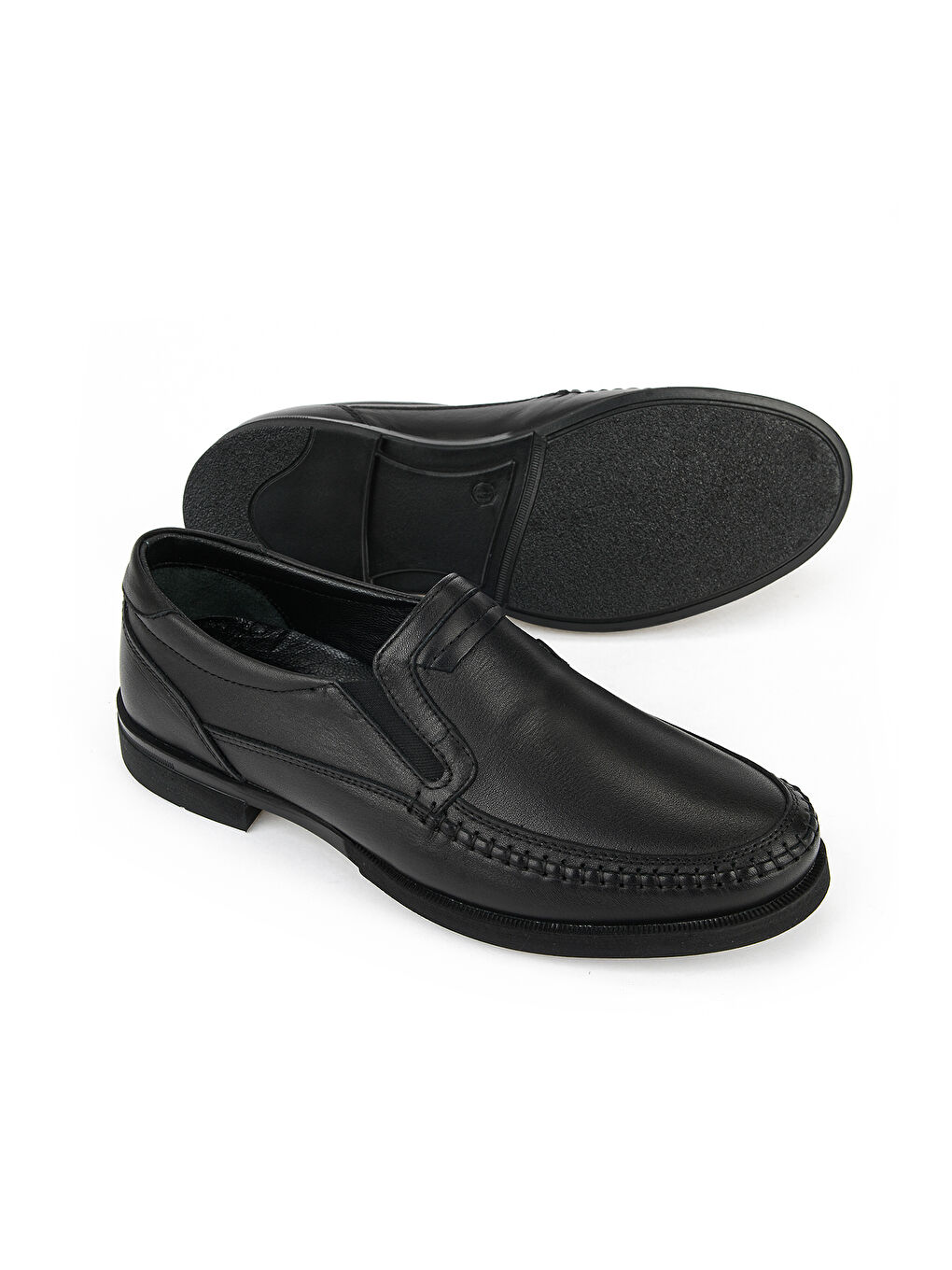 Erkek Hakiki Deri Konfor Ayakkabı 161123Z3057 Siyah-3