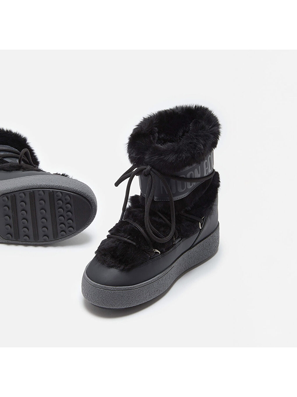 Siyah Kadın Bot (Kar) 80D2450130 Ltrack Faux Fur WP-2
