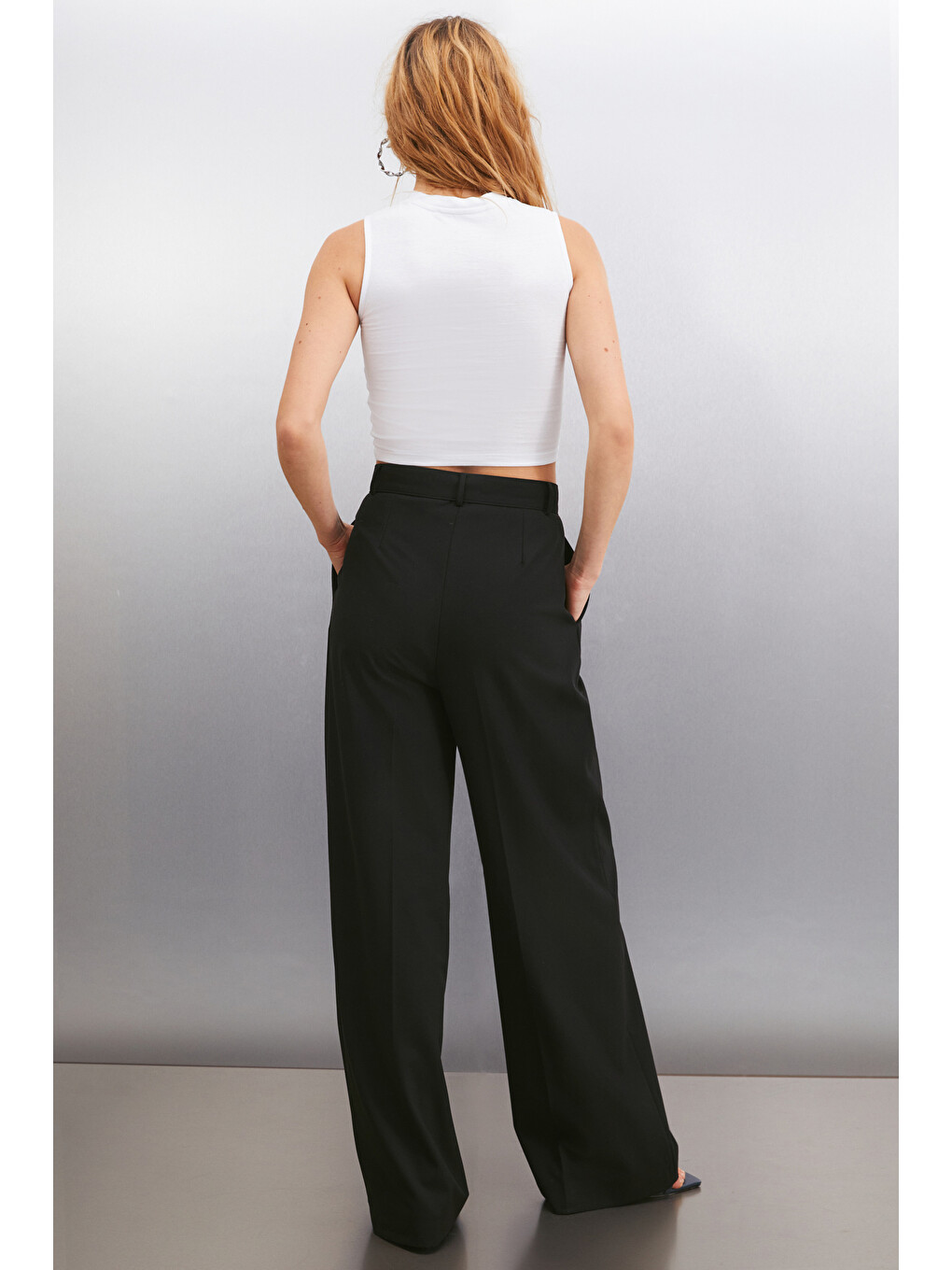 Azura Kadın Baskılı Pamuklu Kısa Kollu Crop Beyaz T-shirt-5