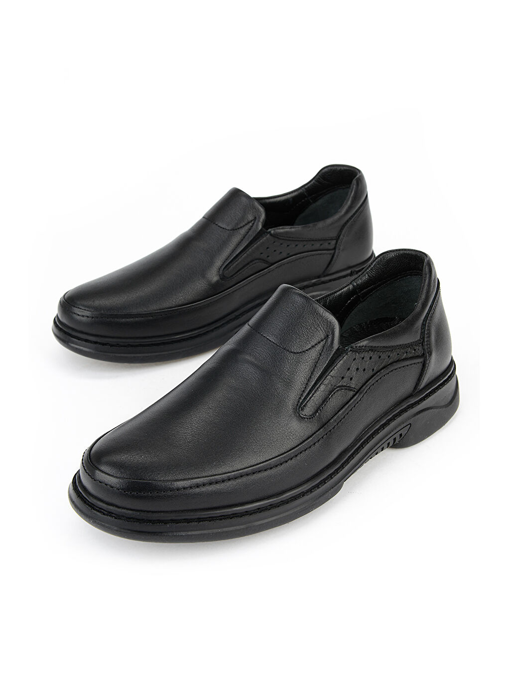 Erkek Hakiki Deri Konfor Ayakkabı 161123Z4641 Siyah-4