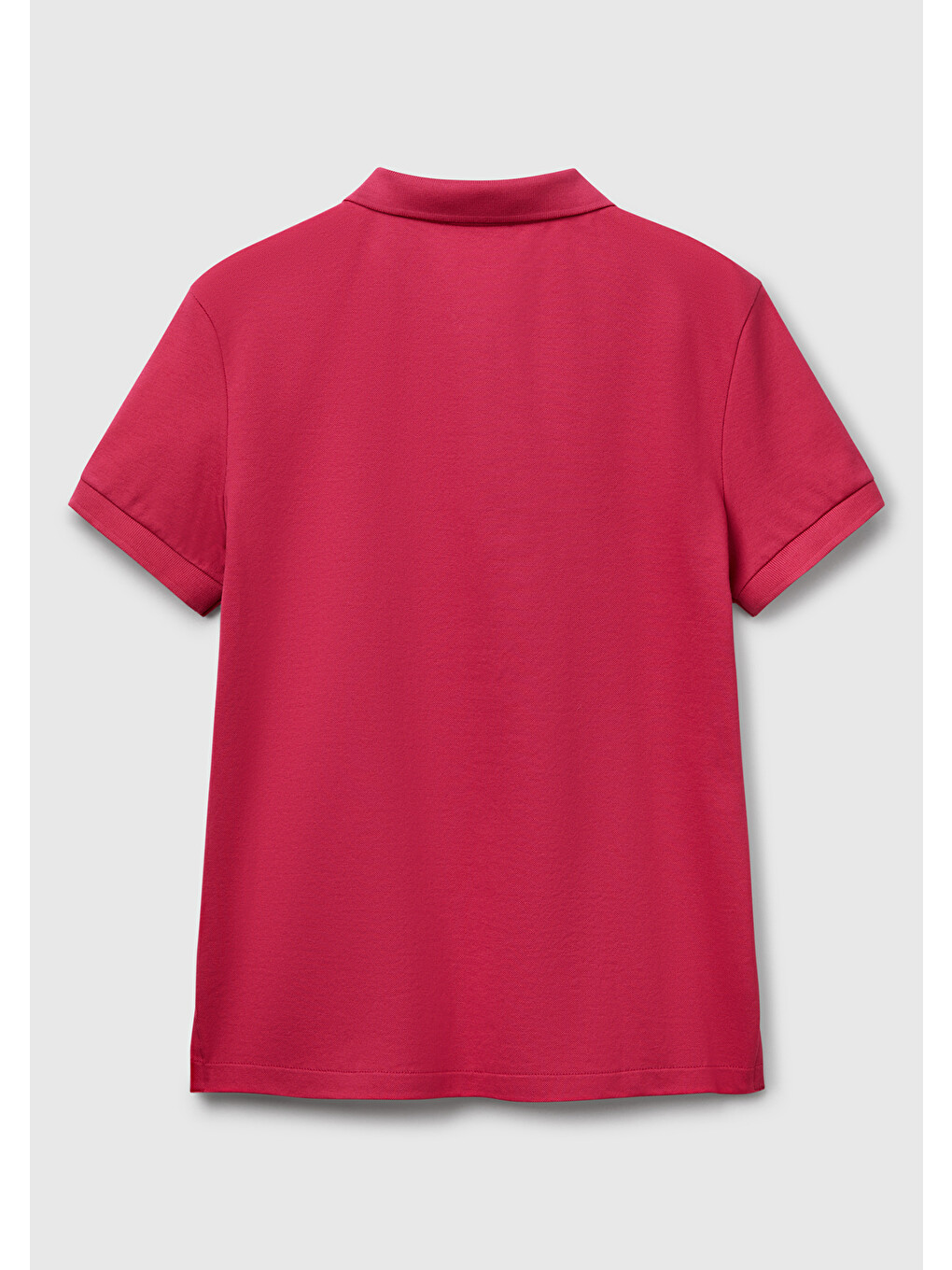 Kadın Kırmızı Pamuk Karışımlı Sol Önü Logo Nakışlı Slim Fit Polo T-shirt-3