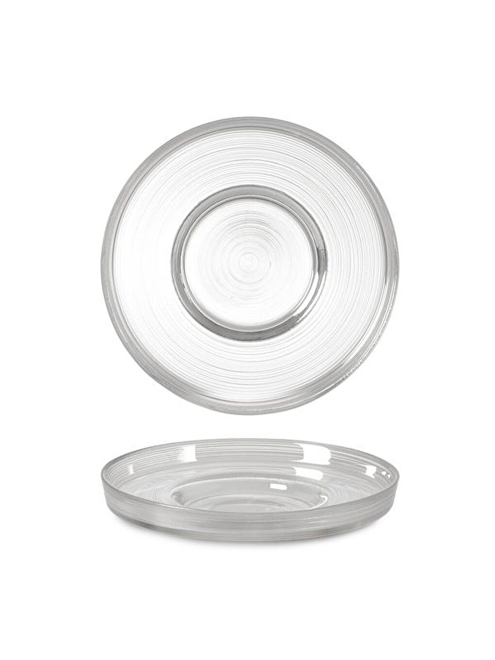 Karışık Ares 14305 Sade Çay Tabağı - Şeffaf