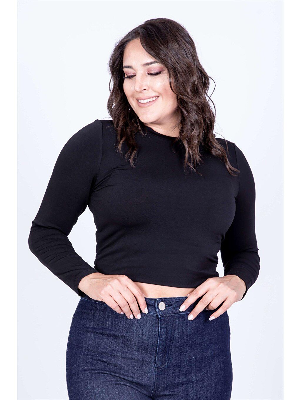 Mylinemoda Siyah Crop Üst