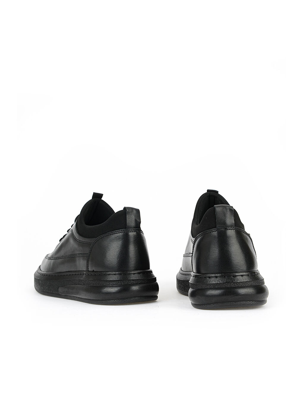 Erkek Hakiki Deri Sneaker 161423Z88 Siyah-2
