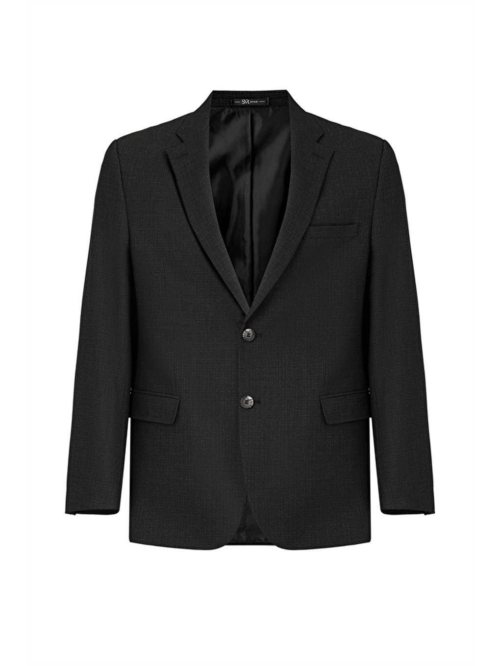 Siyah Regular Sivri Yaka 4 Drop Takım Elbise-1