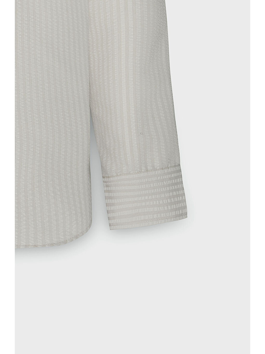 Erkek Bej Pamuklu Slim Fit Dar Kesim Düğmeli Yaka Gofre Desenli Gömlek-7