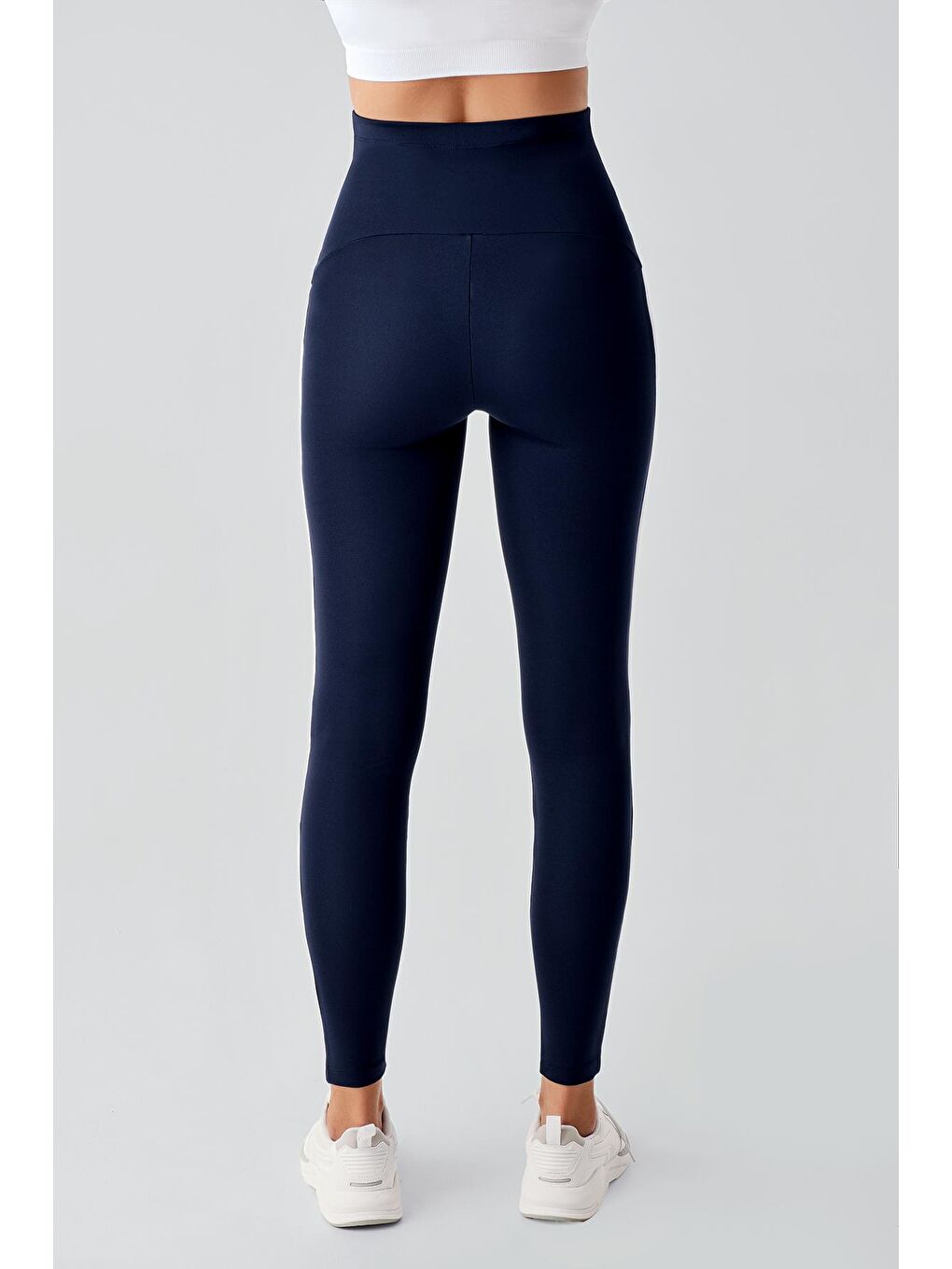 Lacivert Biyeli Yüksek Bel Esnek Toparlayıcı Hamile Tayt T24-5