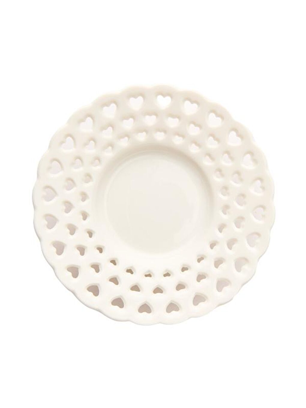 6'lı Porselen Çay Tabağı - Beyaz - 11 cm-4